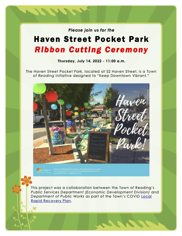 Haven Street Pocket Park Ribbon Cutting