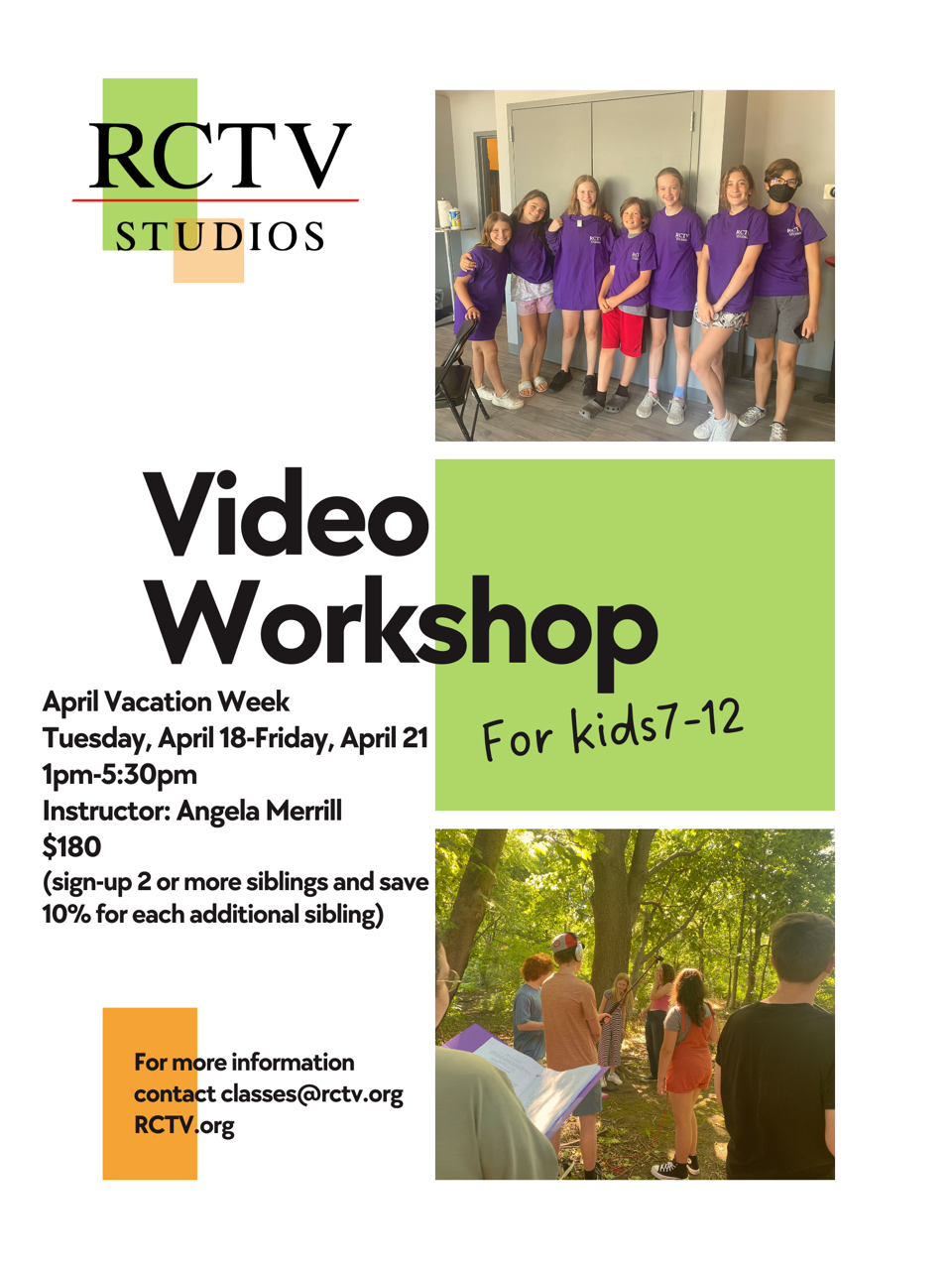 Video Workshop – April Vacation Week